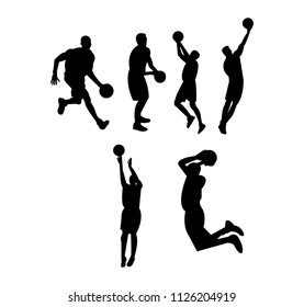 Basketball playing poses