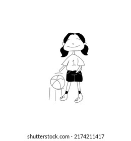 A Basketball is playing sports