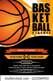 Flyer Basketball Match Tryout Stock Vector (Royalty Free) 1213584616 ...