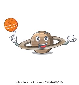 With basketball Pluto saturn isolated in with mascot