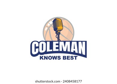 basketball podcast logo design for the podcast about the basketball and other games