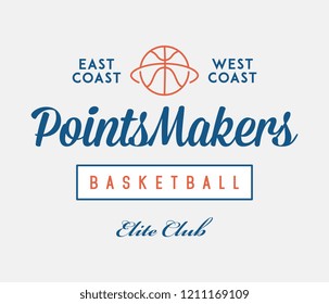 basketball points makers is a vector illustration about sport