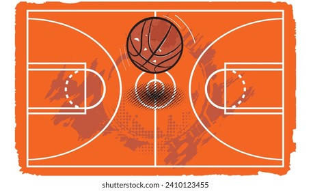 Diseño de arte pop de baloncesto - ilustración vectorial.