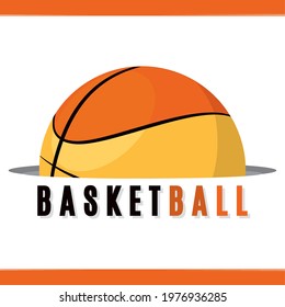 Basketball poster with a basketball ball Vector illustration