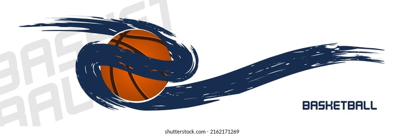 Basketball Poster Design Banner On White Background