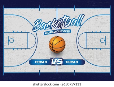 Basketball Poster with Logo ID and with Doodles or Elements