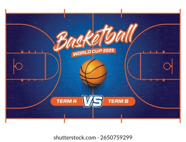Basketball Poster with Logo ID and with Doodles or Elements