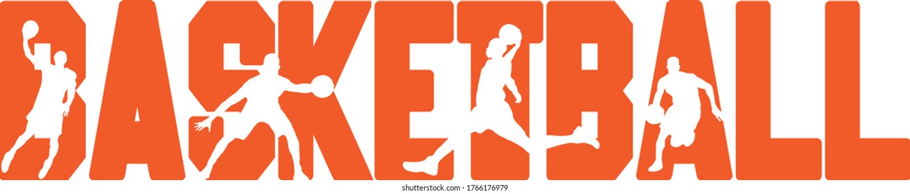 Basketball quote. Basketball player vector - Shutterstock ID 1766176979