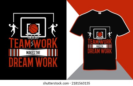 Basketball quotes t-shirt design template vector