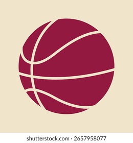 Basketball red trendy useful vector Illustration design beautiful colorful background.eps