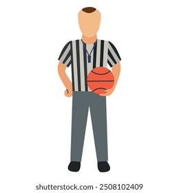 Icono de árbitro de baloncesto Clipart avatar logtotype Ilustración vectorial aislada