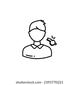 Basketball Referee icon vector stock illustration