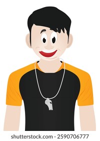 Basketball referee in jersey. vector illustration
