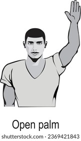 Vector de señal de árbitro de baloncesto Eps
