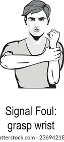 Basketball Referee Signal Vector Eps