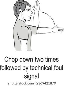 Basketball Referee Signal Vector Eps
