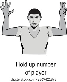 Vector de señal de árbitro de baloncesto Eps