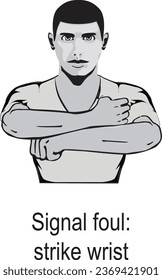 Vector de señal de árbitro de baloncesto Eps