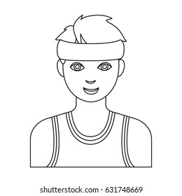 Basketball referee.Basketball single icon in outline style vector symbol stock illustration web.