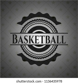 Basketball retro style black emblem