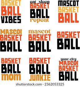Basketball retro svg design bundle and eps file