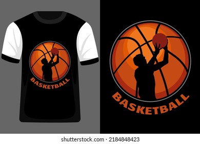 Basketball Retro Vintage T Shirt Design