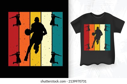 Basketball Retro Vintage T-shirt Design