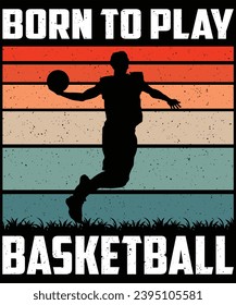 Basketball Retro Vintage typographic Vector shirt