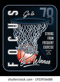 basketball reviuw, vector sport illustration graphic design for print