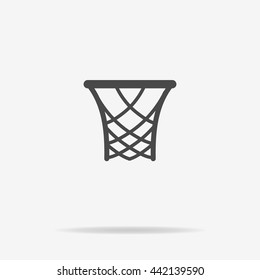 Basketball rim icon. Vector concept illustration for design.