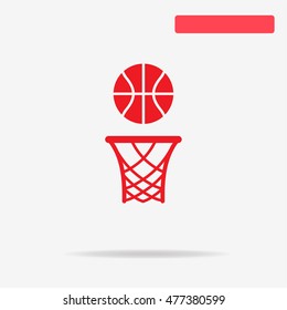Basketball rim icon. Vector concept illustration for design.