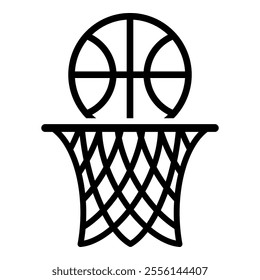Basketball ring with ball isolated on white background

