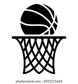 Basketball ring with ball isolated on white background
