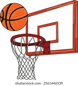 Basketball Ring Hoop. Art and Illustration