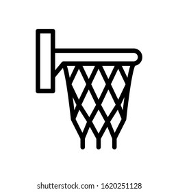 Basketball ring icon design template, vector icon designed in line style, editable stroke icon on white background, can be used for web and various needs of your project