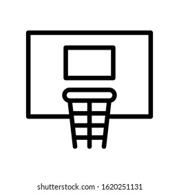 Basketball ring icon design template, vector icon designed in line style, editable stroke icon on white background, can be used for web and various needs of your project