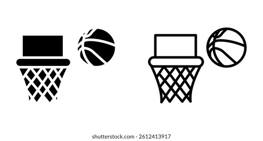 basketball ring icon on white background