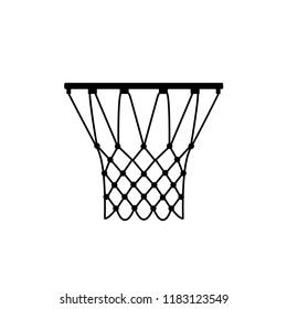 Basketball ring icon, silhouette, logo on white background