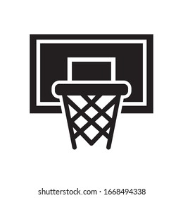 Basketball ring icon in trendy flat style design. Vector graphic illustration. Suitable for website design, logo, app, and ui. EPS 10.