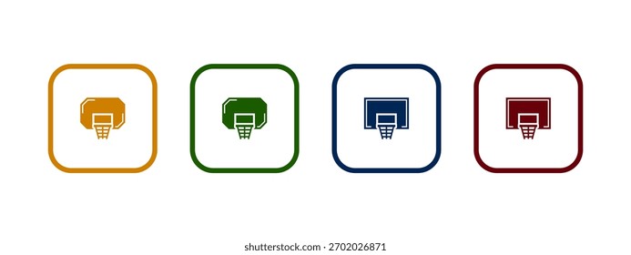 basketball ring icon vector illustration. basketball ring in different color design.