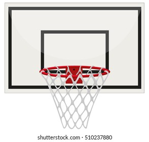 Basketball ring on white background illustration