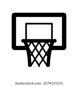 A basketball ring silhouette icon