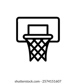 A basketball ring silhouette icon