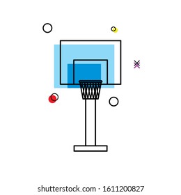 basketball ring  vector icon symbol isolated white background