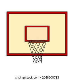 Basketballring, Vektorgrafik einzeln auf weißem Hintergrund, Draufsicht