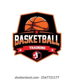 Basketball School Academy Logo Design vector