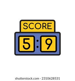 Basketball Score Board Icon Vector Illustration