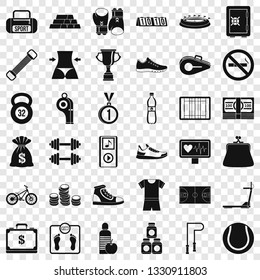 Basketball score icons set. Simple style of 36 basketball score vector icons for web for any design