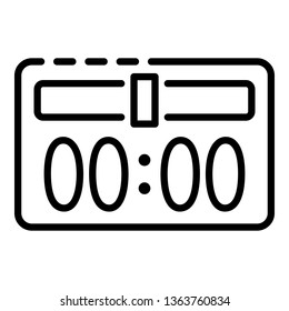 Basketball scoreboard icon. Outline basketball scoreboard vector icon for web design isolated on white background