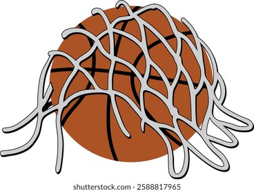 Basketball Scoring Net Vector Illustration